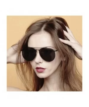 97025 Premium Oversized Flat Aviator Mirrored Sunglass Womens Mens - Premium Flat - CT17YUL4DKX $13.96 Round