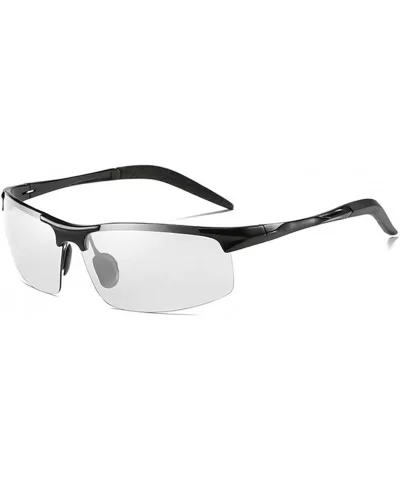 HD night smart change color driving glasses polarized light glare one night - Black Frame - CU1887RC7CT $35.53 Goggle