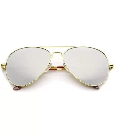 Classic Tear Drop Mirror Lens Aviator Sunglasses Gift Box - 1 Gold 1 Silver 1 Black - CS11KUURRUD $7.90 Wrap