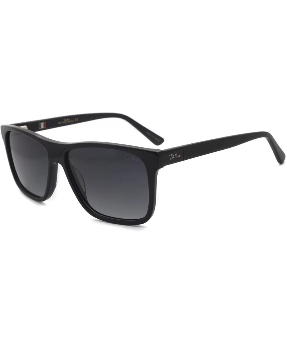 Men decent stylish eyewear with UV protective polarized lens acetate sunglasses - Black - C51966RKEH3 $18.11 Aviator