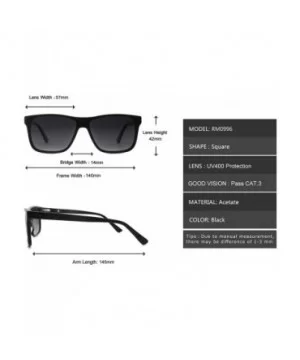 Men decent stylish eyewear with UV protective polarized lens acetate sunglasses - Black - C51966RKEH3 $18.11 Aviator