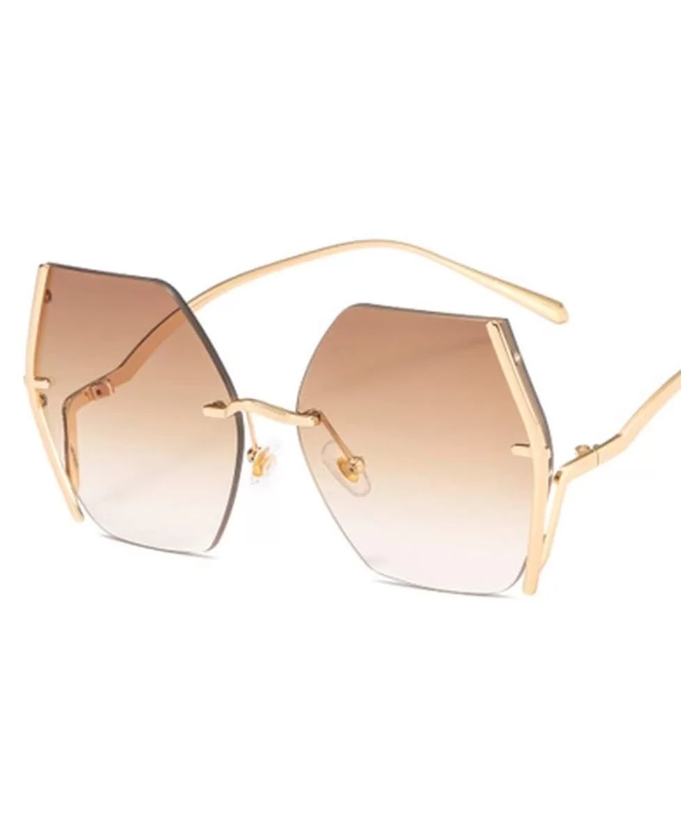 Metal Frameless Sunglasses Men and Women Sunglasses Fashion Glasses - 1 - CT190S30M6D $28.97 Sport