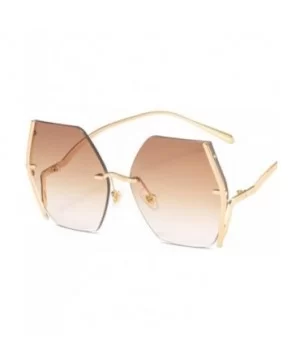 Metal Frameless Sunglasses Men and Women Sunglasses Fashion Glasses - 1 - CT190S30M6D $28.97 Sport