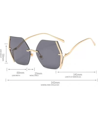 Metal Frameless Sunglasses Men and Women Sunglasses Fashion Glasses - 1 - CT190S30M6D $28.97 Sport