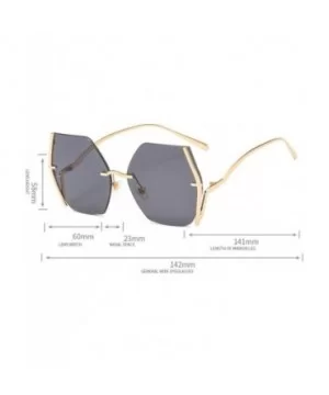 Metal Frameless Sunglasses Men and Women Sunglasses Fashion Glasses - 1 - CT190S30M6D $28.97 Sport