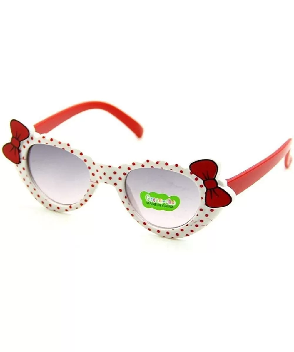 2019 Kids Sunglasses Girls Brand Cat Eye Children Glasses Boys UV400 Bluepink - Whitered - C418XNGTR5G $5.73 Aviator