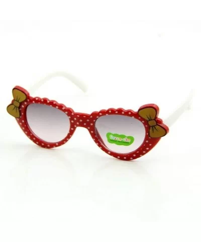 2019 Kids Sunglasses Girls Brand Cat Eye Children Glasses Boys UV400 Bluepink - Whitered - C418XNGTR5G $5.73 Aviator