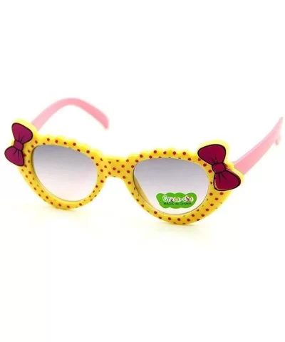 2019 Kids Sunglasses Girls Brand Cat Eye Children Glasses Boys UV400 Bluepink - Whitered - C418XNGTR5G $5.73 Aviator