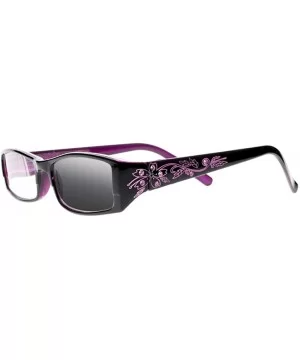 Women Diamonds Flowers Transition Photochromic Reading Glasses UV400 Sunglasses - Purple - CG18DW06OSG $16.45 Rectangular