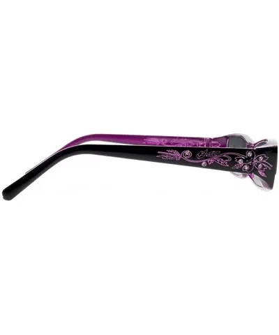 Women Diamonds Flowers Transition Photochromic Reading Glasses UV400 Sunglasses - Purple - CG18DW06OSG $16.45 Rectangular