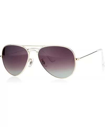 Driving Polarized Sunglasses Metal Frame UV400 Mirrored Coating Lens - Brown Gradient - C0183N7NK7W $11.61 Sport