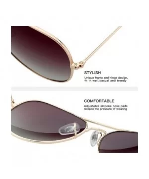 Driving Polarized Sunglasses Metal Frame UV400 Mirrored Coating Lens - Brown Gradient - C0183N7NK7W $11.61 Sport