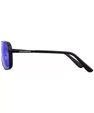 Retro Sunglasses Men Sun Glasses For Fishing Square Glasses Fashion Blue - Green - C918YNDDGH3 $13.57 Aviator