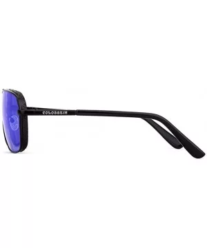 Retro Sunglasses Men Sun Glasses For Fishing Square Glasses Fashion Blue - Green - C918YNDDGH3 $13.57 Aviator