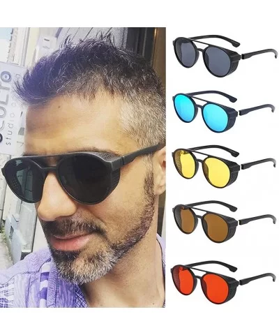 Reading Men Vintage Eye Sunglasses Retro Eyewear Fashion Radiation Protection - Red - CH18T52IYZH $5.96 Oval