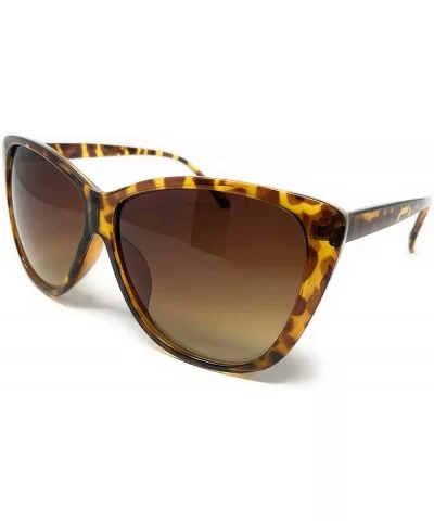 Womens Oversize and Regular Cateye Fashion Sunglasses - Tortoise- Brown Smoke Gradient - CB195CU5QZA $5.42 Oval