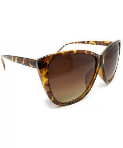 Womens Oversize and Regular Cateye Fashion Sunglasses - Tortoise- Brown Smoke Gradient - CB195CU5QZA $5.42 Oval