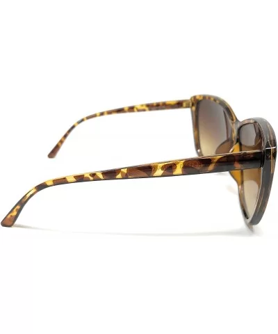 Womens Oversize and Regular Cateye Fashion Sunglasses - Tortoise- Brown Smoke Gradient - CB195CU5QZA $5.42 Oval