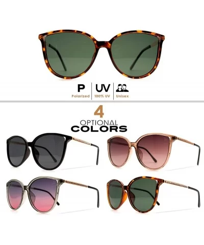 p627 Fashion Butterfly Style - Vintage Style & Spring Hinges for Women Polarized-100% UV Protection - Black-black - C2192TEES...