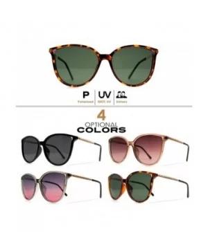 p627 Fashion Butterfly Style - Vintage Style & Spring Hinges for Women Polarized-100% UV Protection - Black-black - C2192TEES...