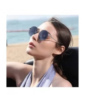 Retro Round Sunglasses Small Men Women Steampunk Hippy Lennon Glasses Polarized Colored Lens UV400 Metal Frame - CY18YK5I4MG ...