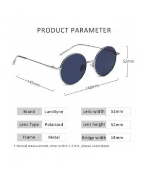 Retro Round Sunglasses Small Men Women Steampunk Hippy Lennon Glasses Polarized Colored Lens UV400 Metal Frame - CY18YK5I4MG ...