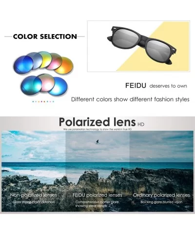 Polarized Sunglasses for Men Retro - Polarized Retro Sunglasses for Men FD2149 - 5.5-silver - CQ18QNZYL92 $6.40 Rimless