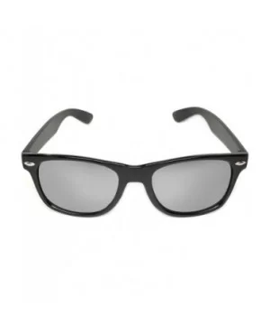 Classic 80's Vintage Style Sunglasses Polarized or Standard Lens - Gloss Black- Silver Mirror - CI186AI9LEK $7.11 Rectangular