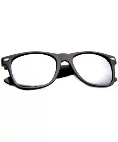 Classic 80's Vintage Style Sunglasses Polarized or Standard Lens - Gloss Black- Silver Mirror - CI186AI9LEK $7.11 Rectangular