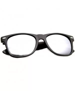 Classic 80's Vintage Style Sunglasses Polarized or Standard Lens - Gloss Black- Silver Mirror - CI186AI9LEK $7.11 Rectangular