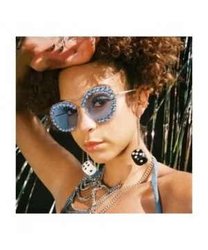 Fashion Oversized Diamond Sunglasses Vintage - A - CI198GEKXQ6 $17.88 Oversized