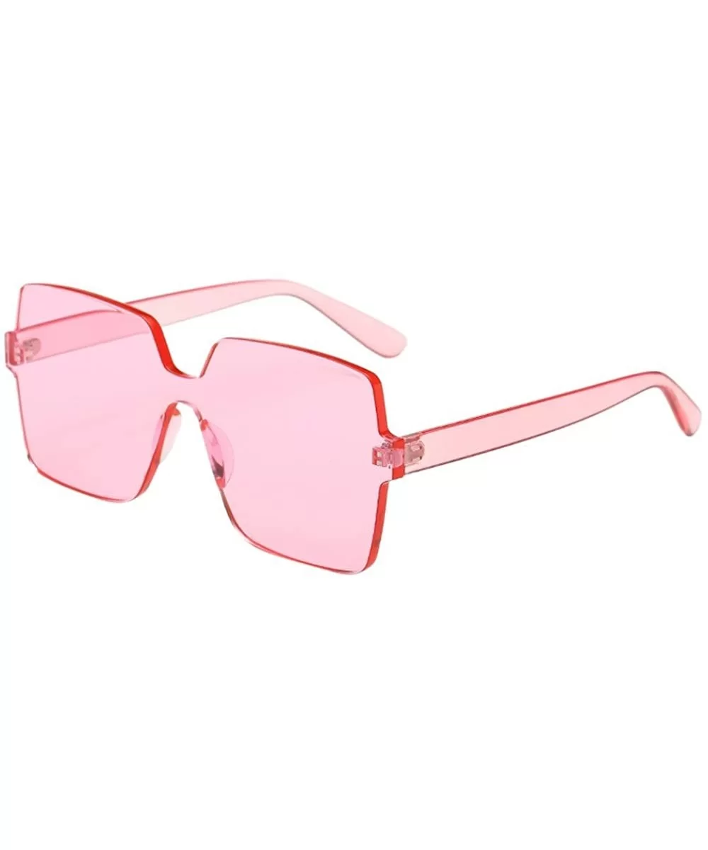 Oversized Square Sunglasses Women Vintage Uv Protection Glasses - Transparent Frame Designer by 2DXuixsh - D - CX18S7XI2KR $4...