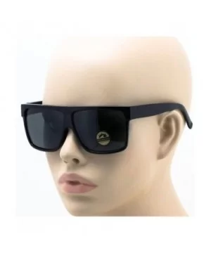 Oversize Aviator POLARIZED Sunglasses Flat Top Square Vintage Retro Fashion Men Women - Black - CY186NWMND3 $8.11 Aviator