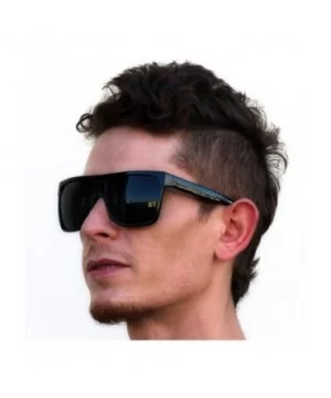 Oversize Aviator POLARIZED Sunglasses Flat Top Square Vintage Retro Fashion Men Women - Black - CY186NWMND3 $8.11 Aviator