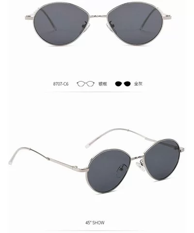 New New Sunglasses Retro Small Box Sunglasses Metal Ocean Piece Sunglasses Men And Women Sunshade Mirror - C418SAG24KN $17.27...