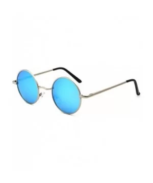 Women Men Small Retro Lennon Inspired Style Polarized Sunglasses Mirrored Lens Circle Glasses - CC183MRUD2O $8.92 Sport