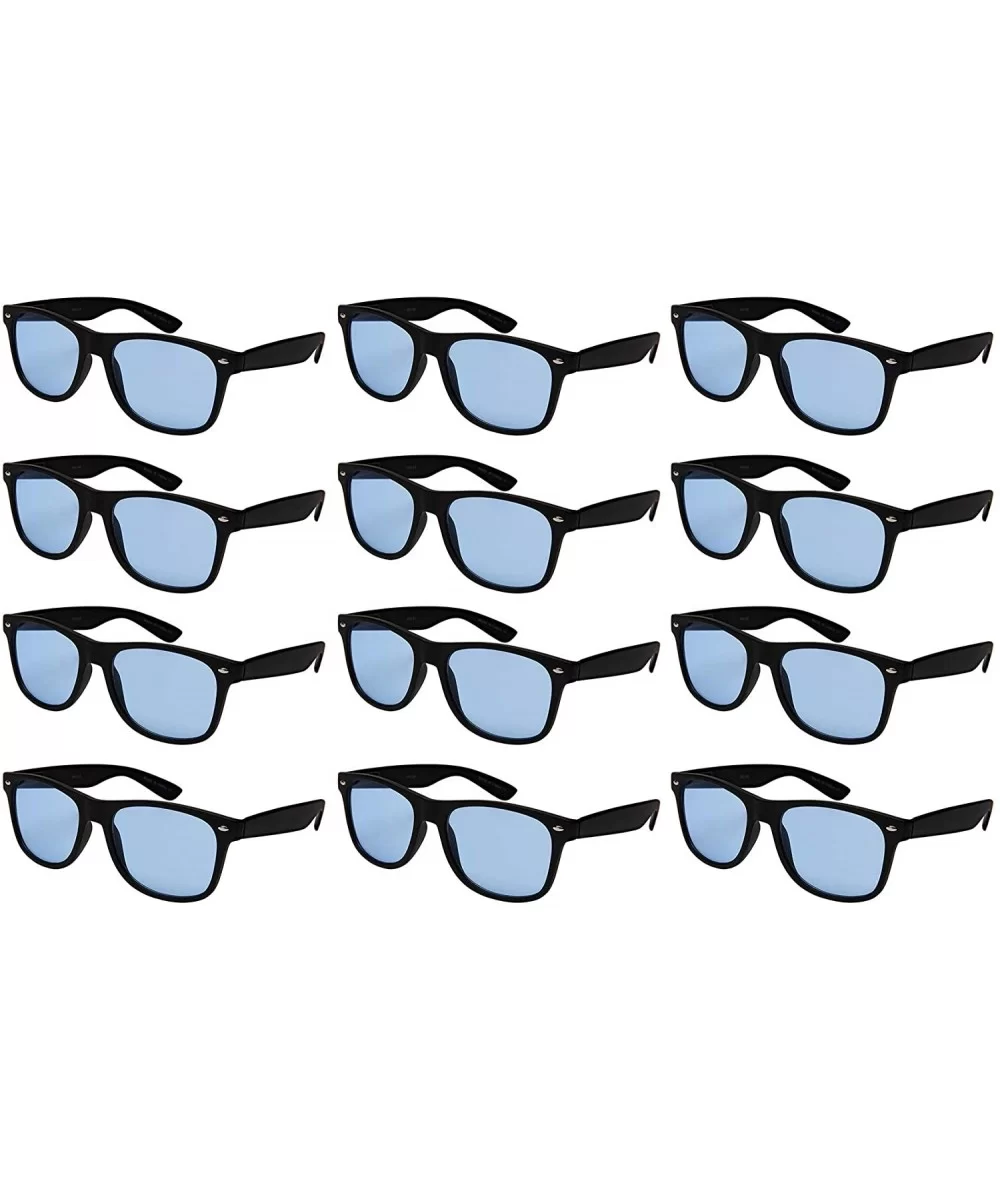 Wholesale 80's Retro Style Horned Rim Sunglasses Unisex Spring Hinge -12 Pack - CD18IR9Z744 $15.30 Wayfarer