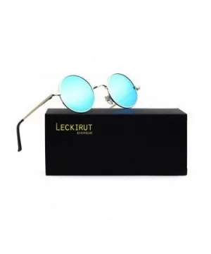 Women Men Small Retro Lennon Inspired Style Polarized Sunglasses Mirrored Lens Circle Glasses - CC183MRUD2O $8.92 Sport