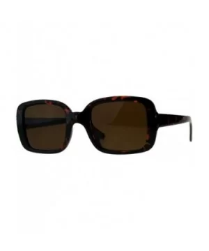 Vintage Retro Sunglasses Womens Square Rectangular Classic Fashion - Tortoise (Brown) - CD18DNE2673 $8.10 Square