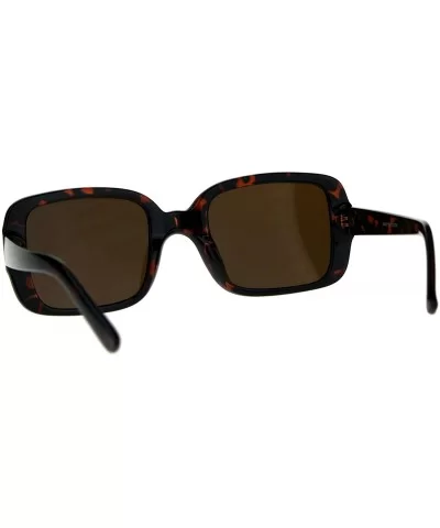 Vintage Retro Sunglasses Womens Square Rectangular Classic Fashion - Tortoise (Brown) - CD18DNE2673 $8.10 Square