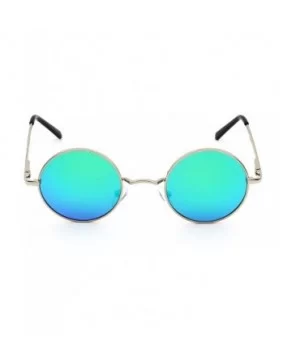 Women Men Small Retro Lennon Inspired Style Polarized Sunglasses Mirrored Lens Circle Glasses - CC183MRUD2O $8.92 Sport