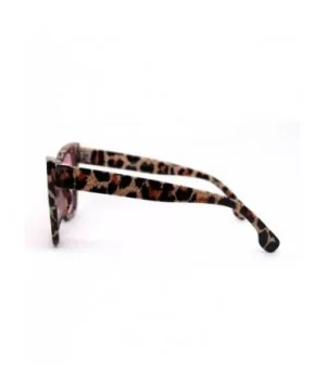 Womens Mod Style Large Square Cat Eye Hipster Plastic Sunglasses - Leopard Pink - C218AH96GA3 $6.38 Square