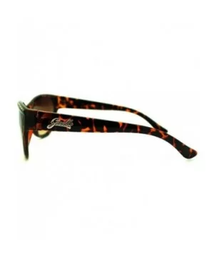 Rhinestone Top Oval Cateye Sunglasses Women's Chic Luxurious - Tortoise - C711PHTLOJH $7.98 Oval