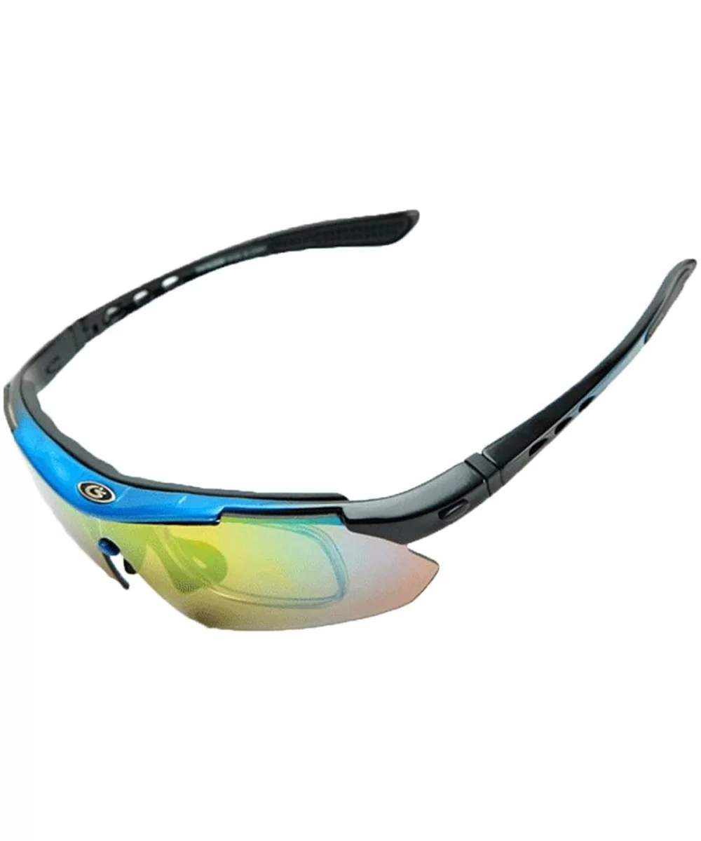 Polarized Sunglasses Interchangeable Cycling Baseball - Blue - CO184KCIRN6 $31.89 Sport