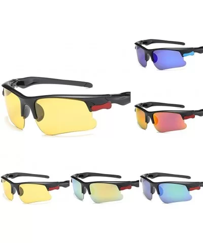 Unisex Fashion Polarized Sunglasses Lightweight Plastic Frame Composite-UV400 Lens Glasses for Outdoor - Yellow - CE1903353HG...