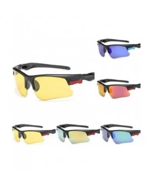 Unisex Fashion Polarized Sunglasses Lightweight Plastic Frame Composite-UV400 Lens Glasses for Outdoor - Yellow - CE1903353HG...