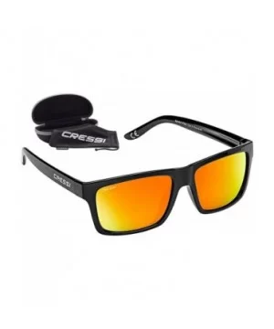 Floating Sunglasses Buoyant Polarized Protective - Black - Orange Mirrored Lens - CY1935I0CQR $48.95 Sport