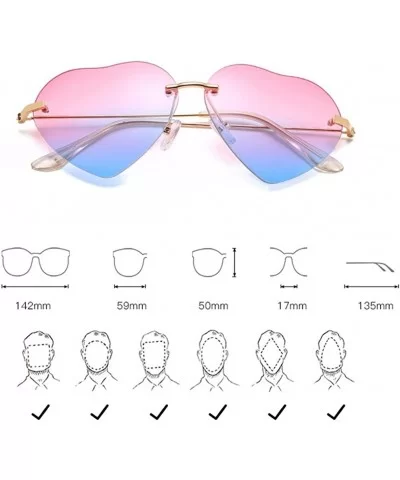 Unique Fashion Design Heart-shaped Sunglasses Streetwear for Women Vintage - Pink - CH18DM53ZUX $11.28 Sport