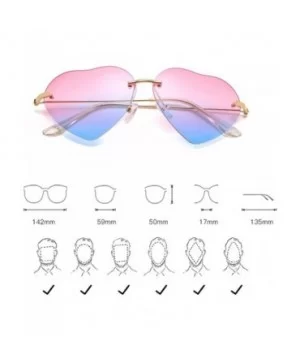 Unique Fashion Design Heart-shaped Sunglasses Streetwear for Women Vintage - Pink - CH18DM53ZUX $11.28 Sport