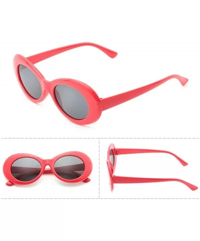 Vintage Sunglasses for Men and Women Plate Resin UV400 Sunglasses - Red - CW18SAS507W $9.98 Oval